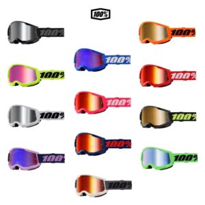 100% Strata 2 Mirror Lens MX Motocross Offroad ATV Adult Goggles - Pick Color