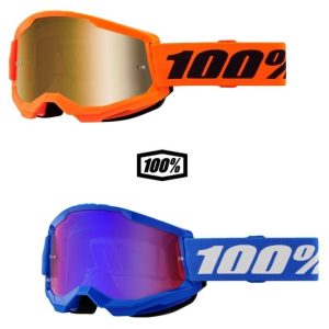 100% Strata 2 Mirror Lens MX Motocross Offroad ATV Adult Goggles - Pick Color-0