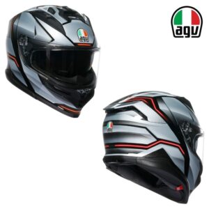 AGV K7 Jaeger Full Face Street Motorcycle Black/Silver Helmet - Pick Size
