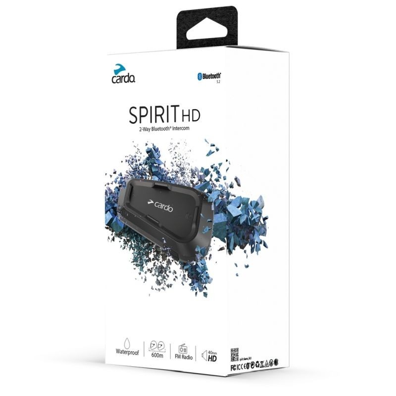 Cardo Spirit Hd Bluetooth Headset Single Pack Motorcycle Helmet Bluetooth Commun