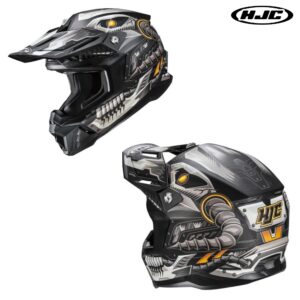 HJC C50 Mecha Beast Black/White/Orange Motocross Offroad Helmet - Pick Size
