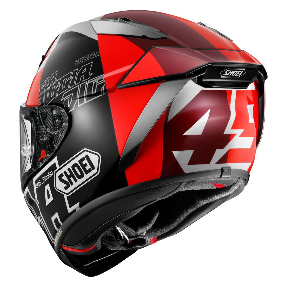 Shoei X-15 Diggia 2 Black/Red/Gray Street Motorcycle Helmet - Pick Size - Image 4