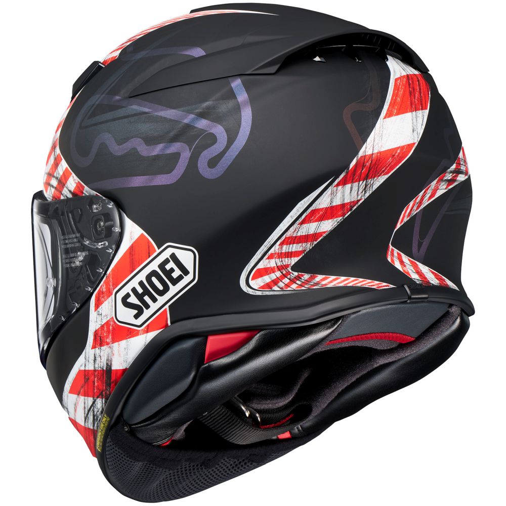 Shoei RF-1400 Knee Down Black/Red/White Street Motorcycle Helmet - Pick Size - Image 5