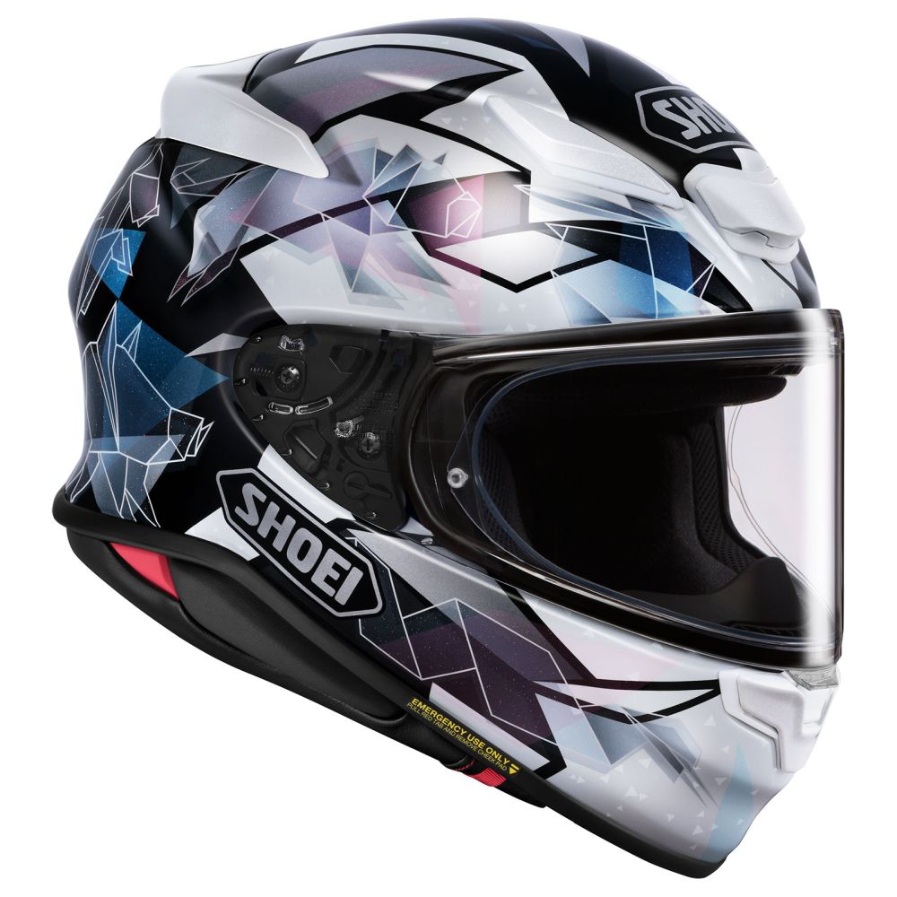 Shoei RF-1400 Origami 2 Black/White/Purple Street Motorcycle Helmet - Pick Size - Image 4