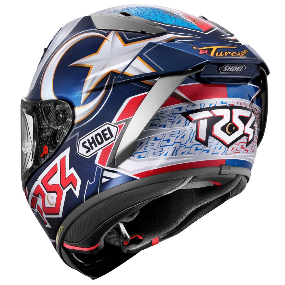 Shoei X-15 Toprak Blue/Red/White Street Motorcycle Helmet - Pick Size - Image 5