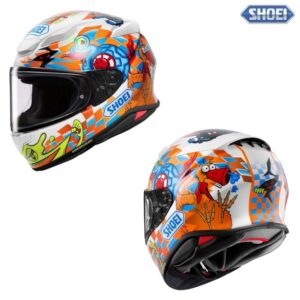 Shoei RF-1400 Yagyo White/Blue/Orange Street Motorcycle Helmet - Pick Size