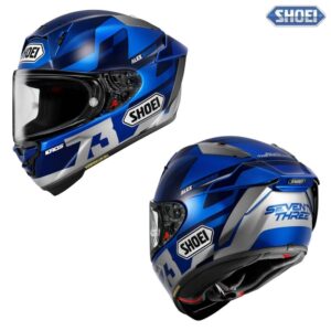 Shoei X-15 Alex Marquez 73 Blue/Gray Street Motorcycle Helmet - Pick Size