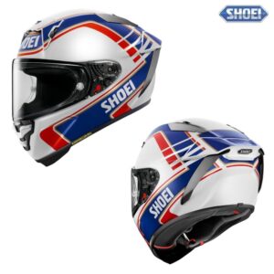 Shoei X-15 Gardner White/Blue/Red Street Motorcycle Helmet - Pick Size