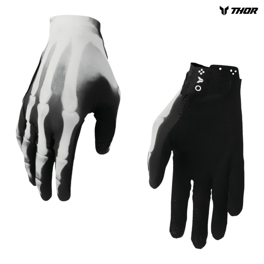 Thor Sportmode X-RAY Black/White Motocross Offroad Gloves - Pick Size