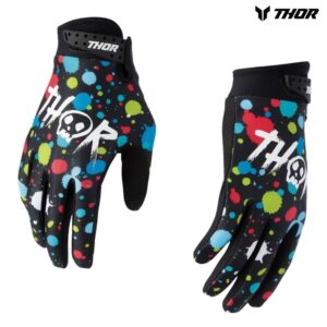 Thor Launchmode Splat Multi Youth MX Motocross Offroad Gloves - Pick Size