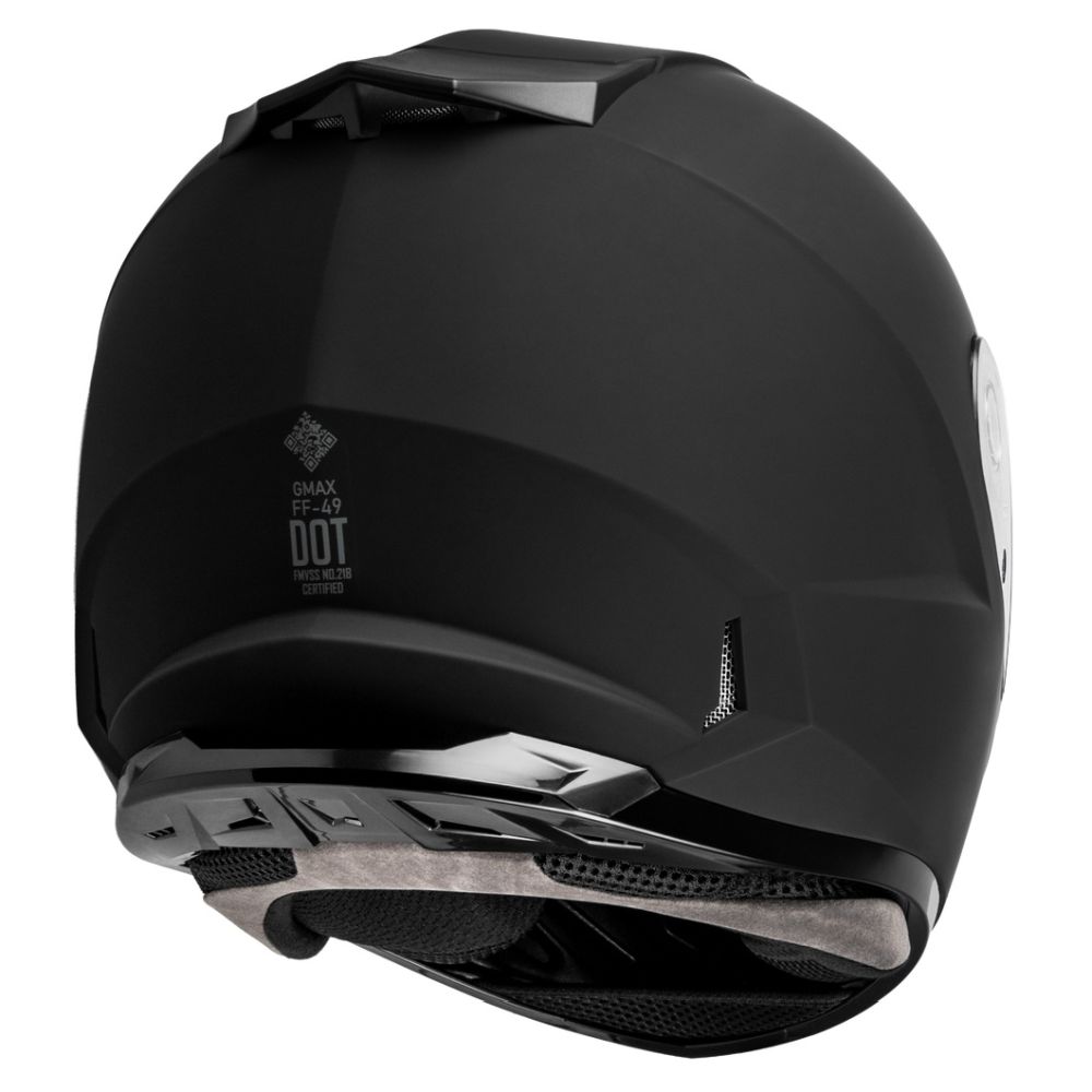 Gmax FF-49 Solid Street Motorcycle Helmet - Pick Size & Color - Image 8