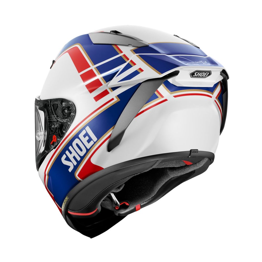 Shoei X-15 Gardner White/Blue/Red Street Motorcycle Helmet - Pick Size - Image 4
