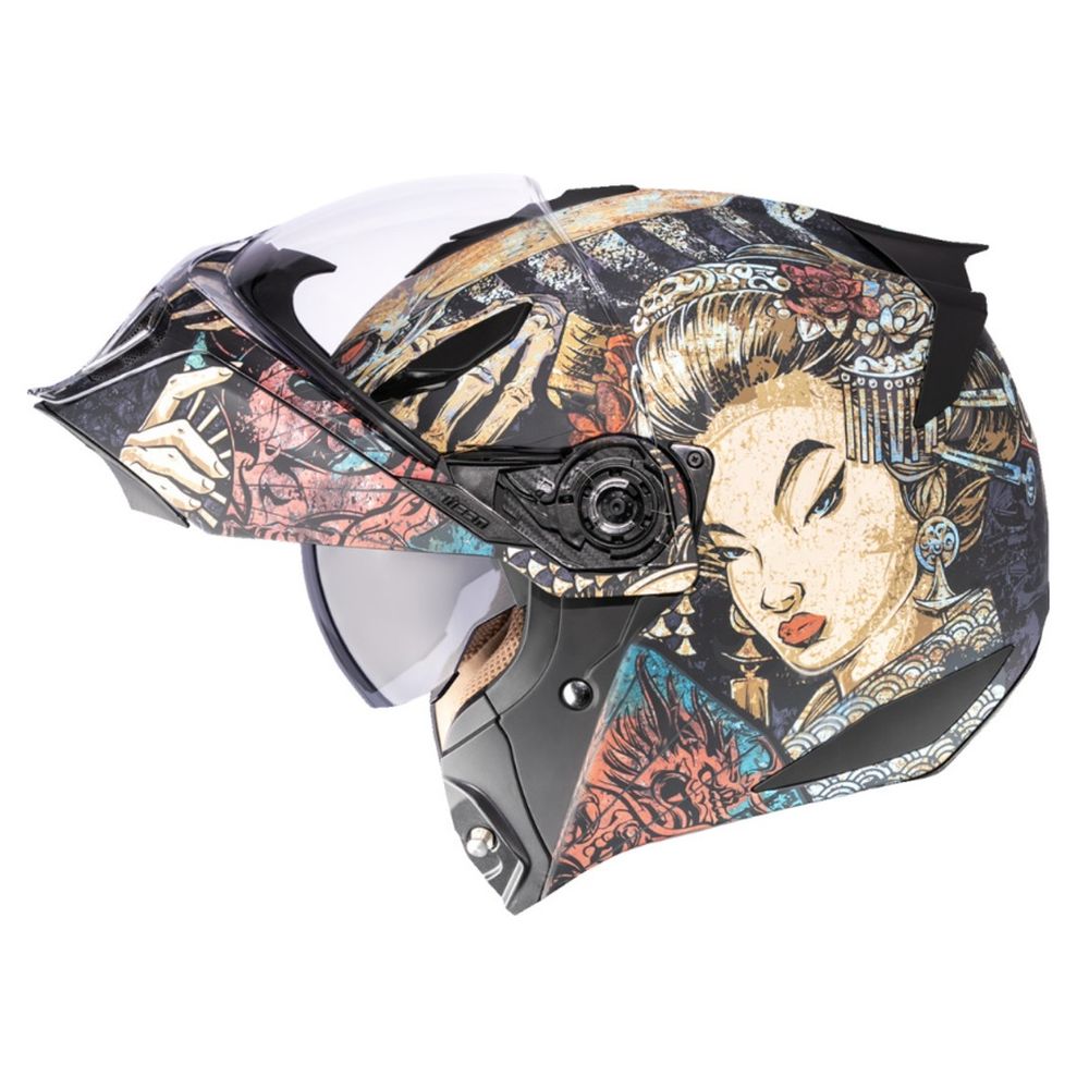 Icon Threshold Odokuro Black Modular Street Motorcycle Helmet - Pick Size - Image 4