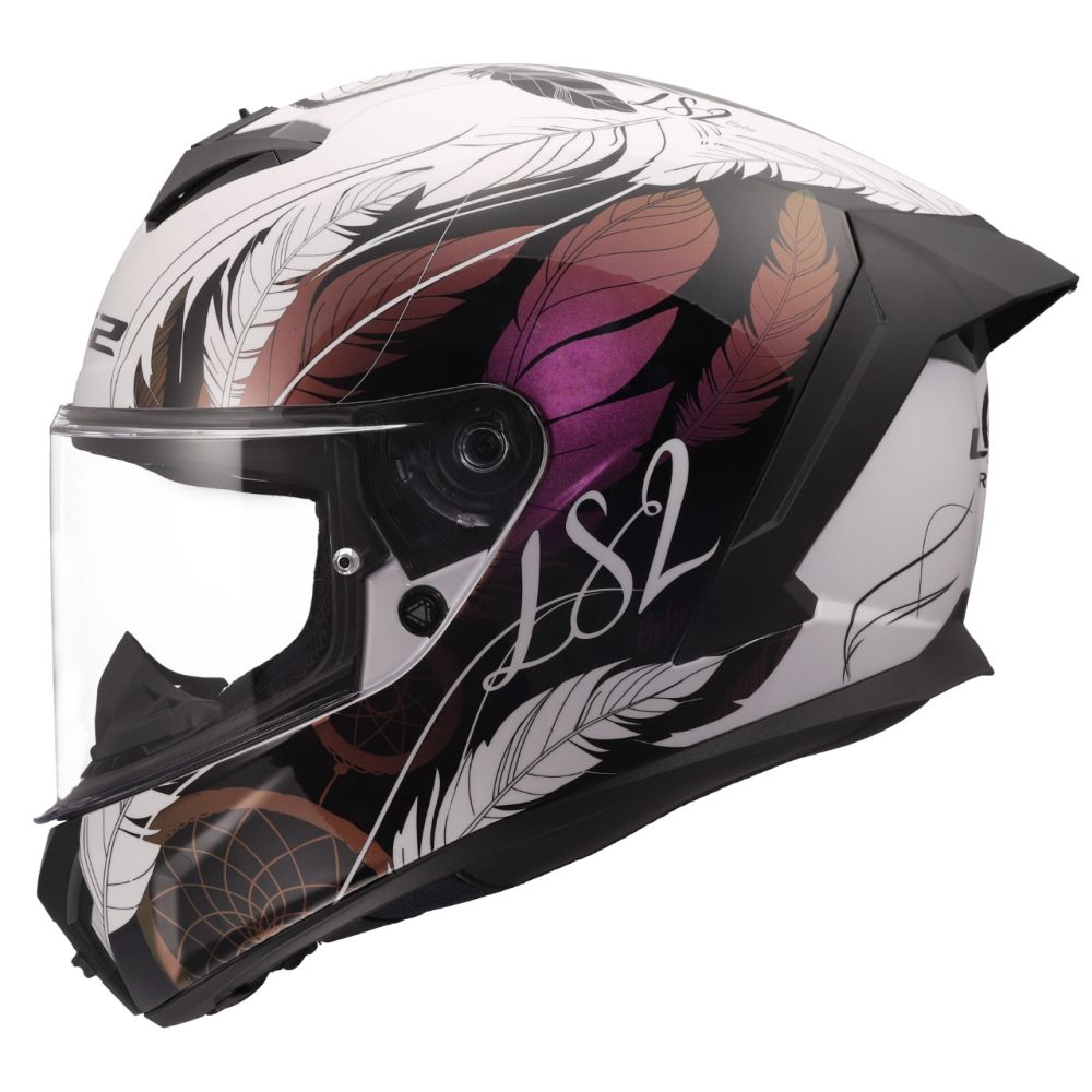 LS2 Rapid III Dreamcatcher Chameleon White Full Face Street Motorcycle Helmet - Image 4