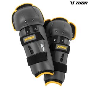 Thor Sector GP MX Motocross Offroad Knee Guards Charcoal/Yellow