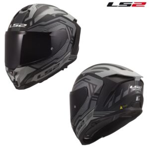 LS2 Challenger II Dravix Matte Gray/Black Full Face Street Motorcycle Helmet
