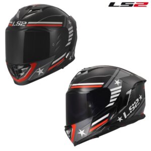 LS2 Assault III Zone Gloss Black/Gray/Red Full Face Street Motorcycle Helmet