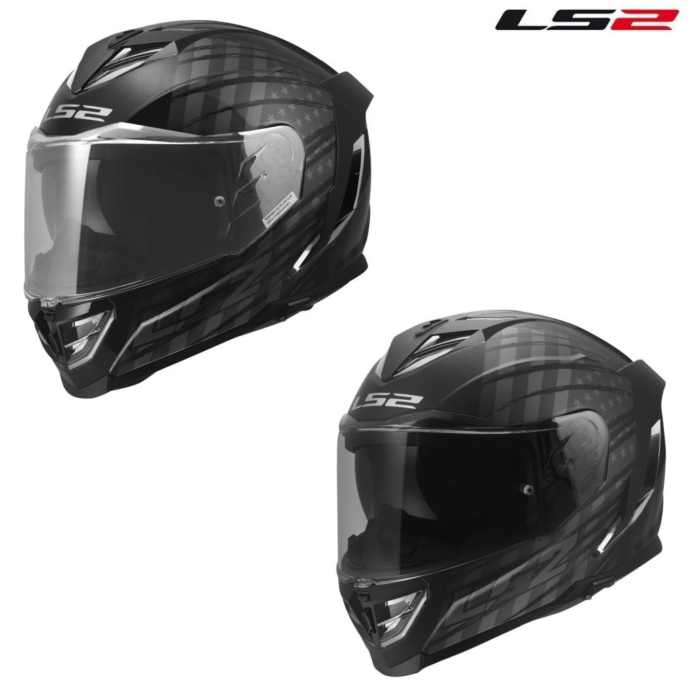 LS2 Assault III Flag Full Face Street Motorcycle Helmet - Pick Size & Color