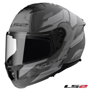 LS2 Stream II Shadow Matte Gray/Black Full Face Street Motorcycle Helmet
