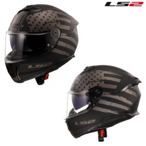 LS2 Stream II America Matte Gray/Black Full Face Street Motorcycle Helmet