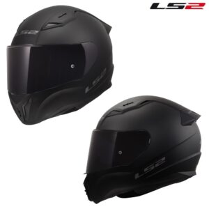 LS2 Centric Blackout Matte Black Full Face Street Motorcycle Helmet - Pick Size