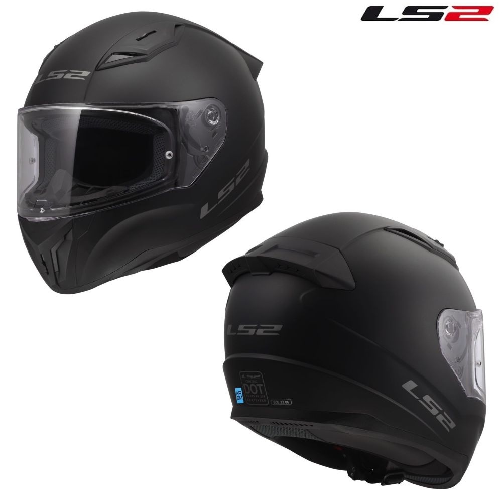 LS2 Centric Shift Solid Matte Black Full Face Street Motorcycle Helmet