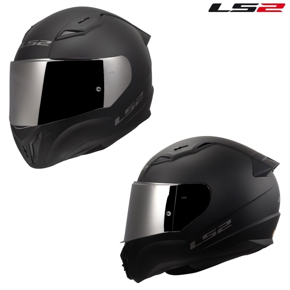 LS2 Centric Mercury Solid Matte Black Full Face Street Motorcycle Helmet