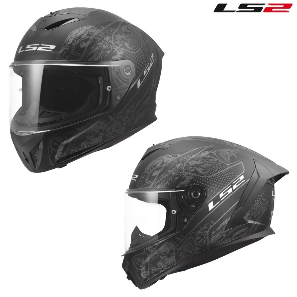 LS2 Rapid III Crypt Matte Black Full Face Street Motorcycle Helmet - Pick Size