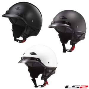 LS2 Bagger Solid Half Face Street Motorcycle Helmet - Pick Size & Color
