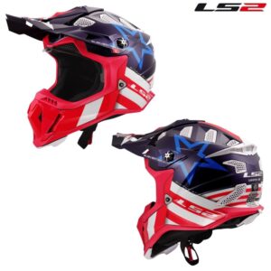 LS2 Subverter EVO Constellation Full Face MX Offroad Helmet Gloss Red/White/Blue