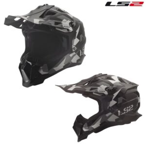 LS2 Subverter EVO Vector Full Face MX Offroad Helmet Gloss Black/Gray/White