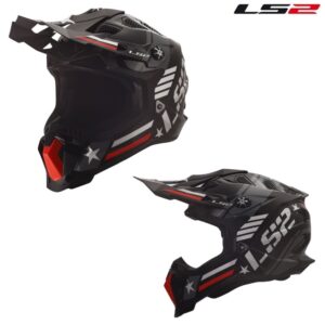 LS2 Subverter EVO Trooper Full Face MX Offroad Helmet Gloss Black/White