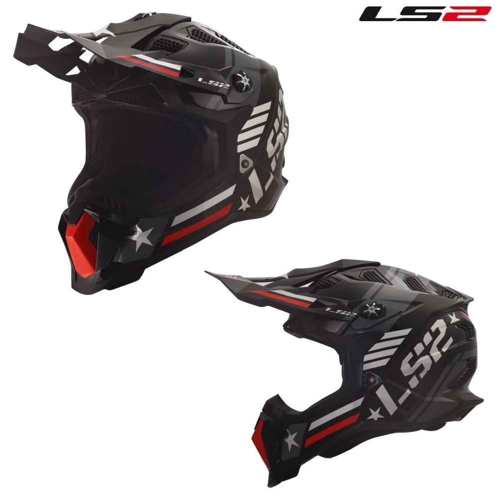 LS2 Subverter EVO Trooper Full Face MX Offroad Helmet Gloss Black/White