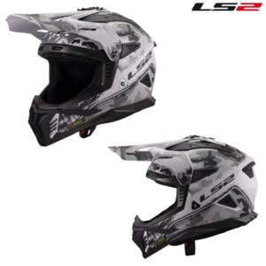 LS2 Gate II Carbine Full Face MX Offroad Helmet Matte Tonal Gray/Black