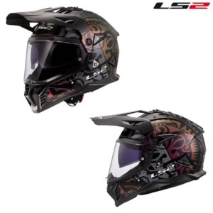 LS2 Blaze II Rangi Dual Sport Motorcycle Helmet Chameleon Black