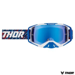 Thor Activate Stripes MX Motocross Offroad ATV Riding Goggles Red/White/Blue