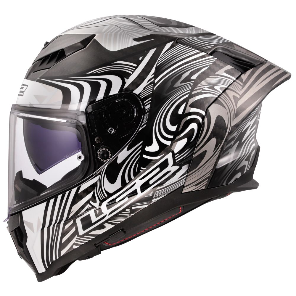 LS2 Dragon Enthum Gloss Silver Full Face Street Motorcycle Helmet - Pick Size - Image 6