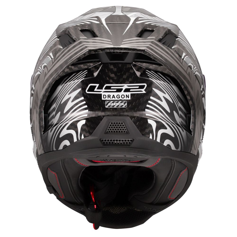 LS2 Dragon Enthum Gloss Silver Full Face Street Motorcycle Helmet - Pick Size - Image 5