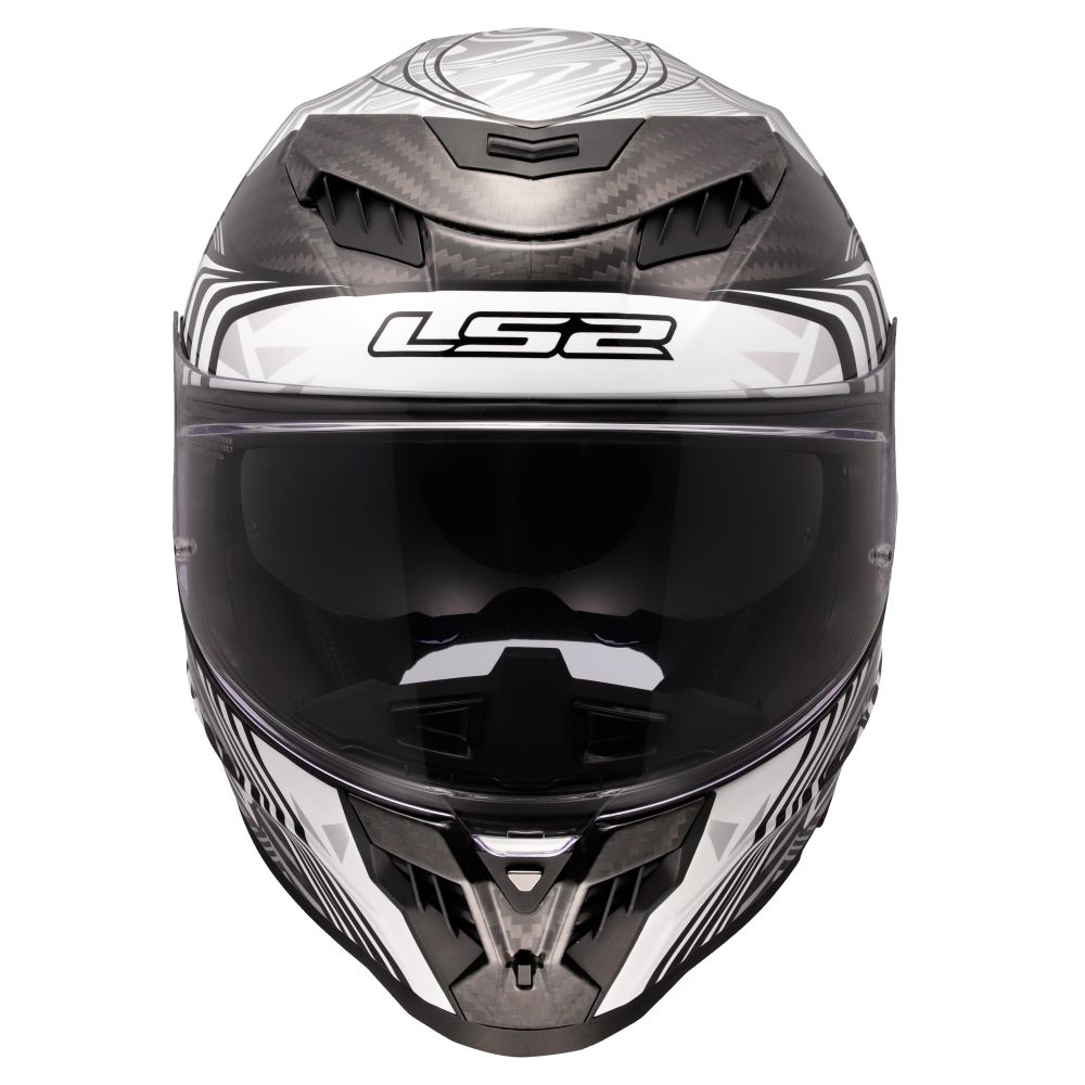 LS2 Dragon Enthum Gloss Silver Full Face Street Motorcycle Helmet - Pick Size - Image 4
