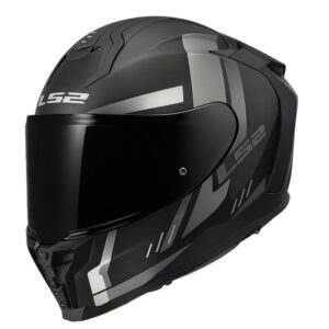 LS2 Challenger II Grid Full Face Street Motorcycle Helmet Gloss Black/Gray