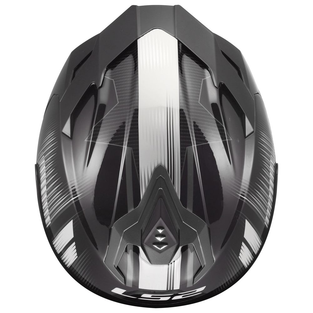 LS2 Challenger II Nitro Gloss Black/Gray Full Face Street Motorcycle Helmet - Image 7