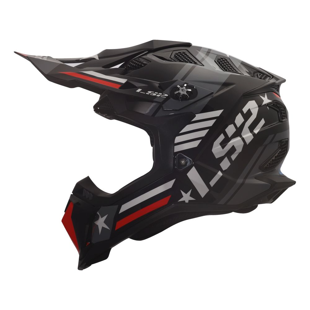 LS2 Subverter EVO Trooper Full Face MX Offroad Helmet Gloss Black/White - Image 4