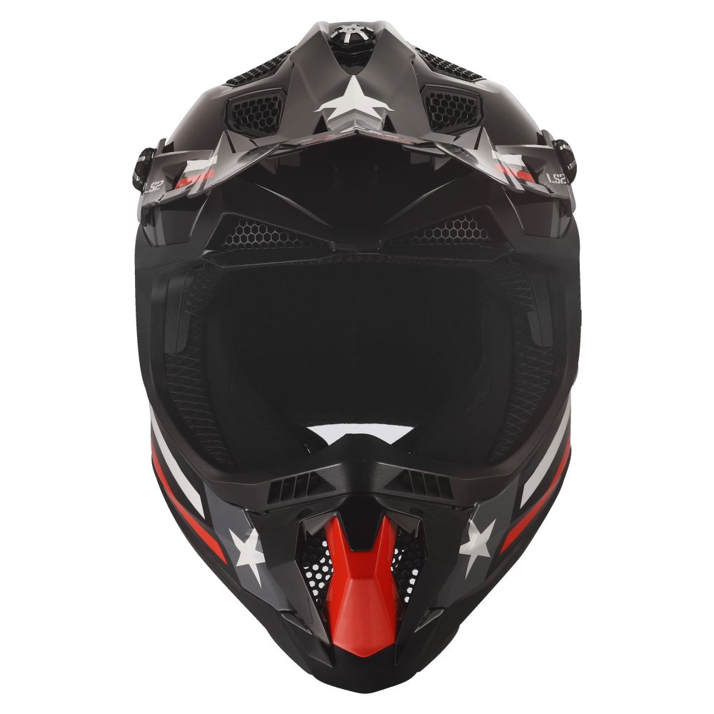 LS2 Subverter EVO Trooper Full Face MX Offroad Helmet Gloss Black/White - Image 5