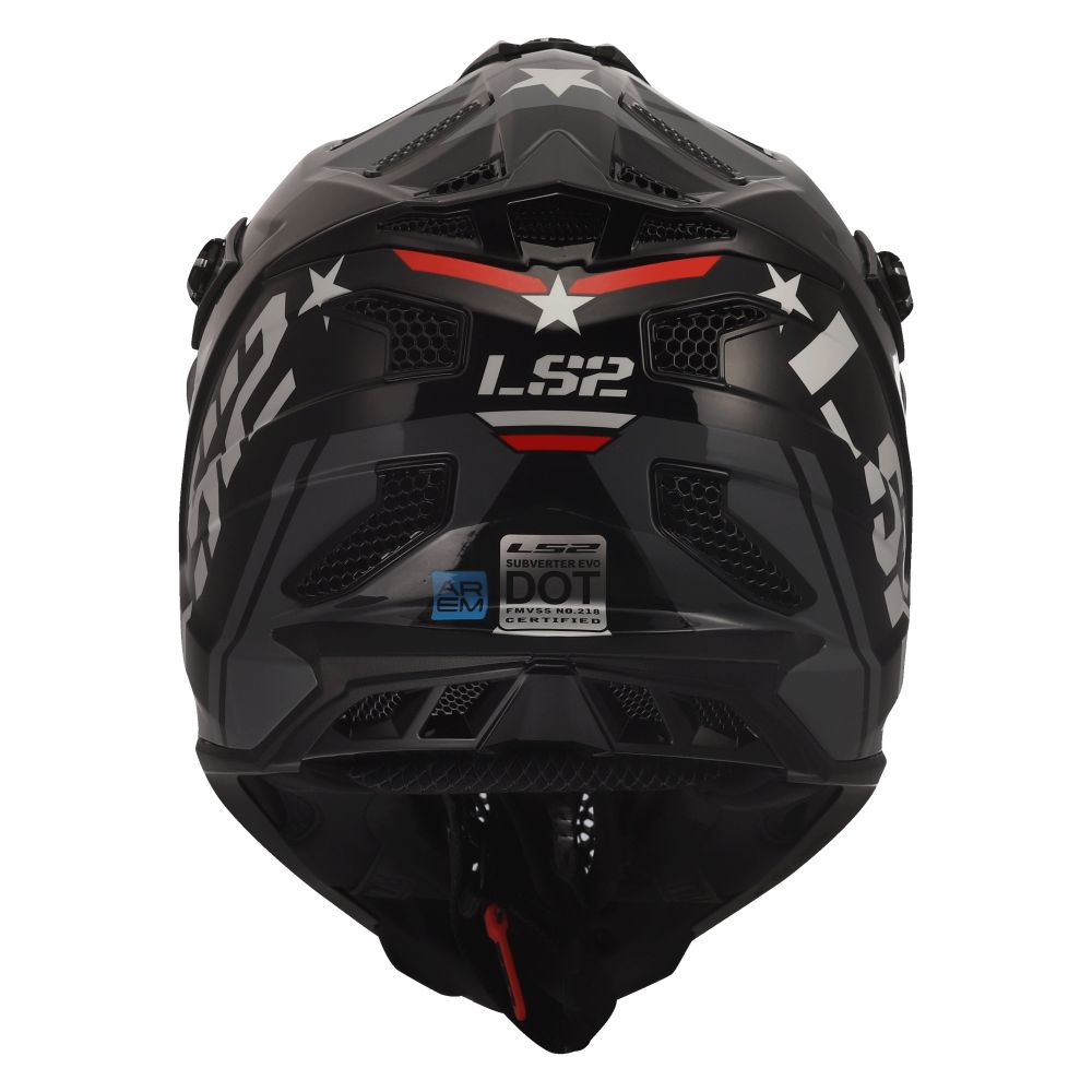 LS2 Subverter EVO Trooper Full Face MX Offroad Helmet Gloss Black/White - Image 6
