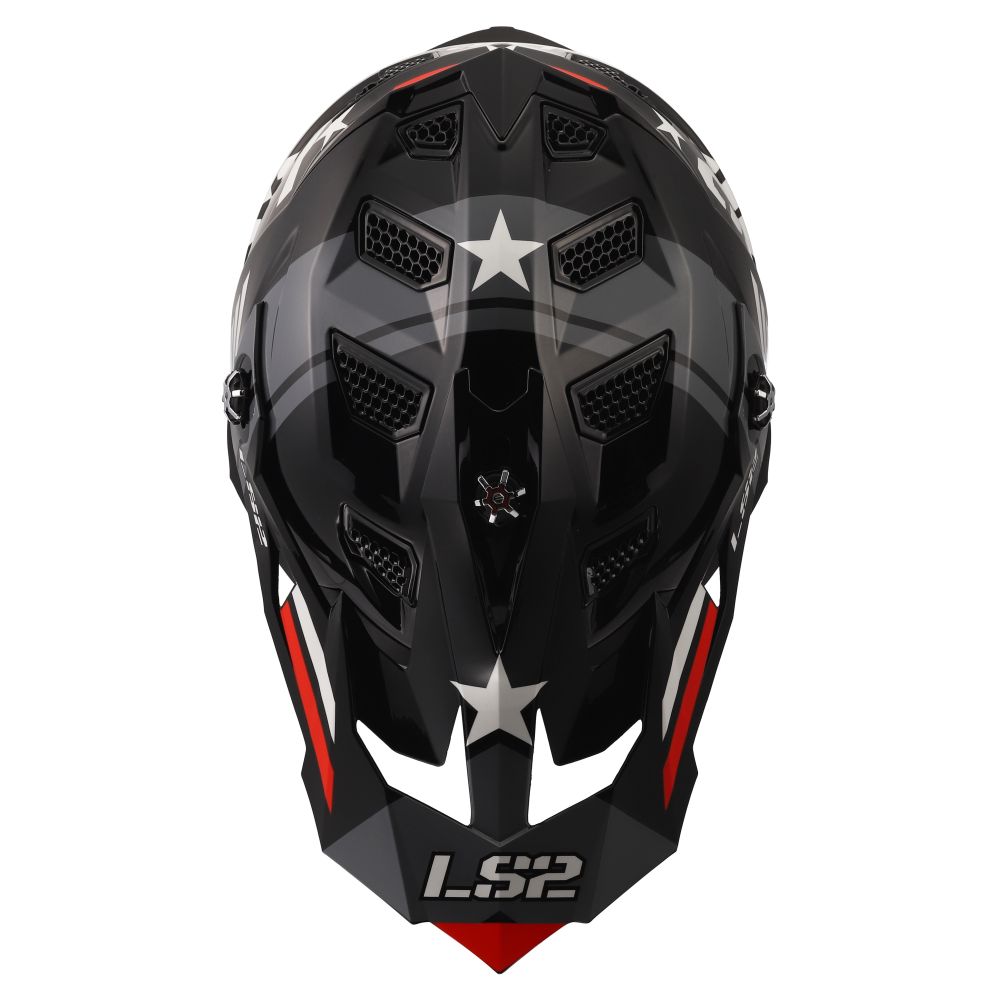 LS2 Subverter EVO Trooper Full Face MX Offroad Helmet Gloss Black/White - Image 7
