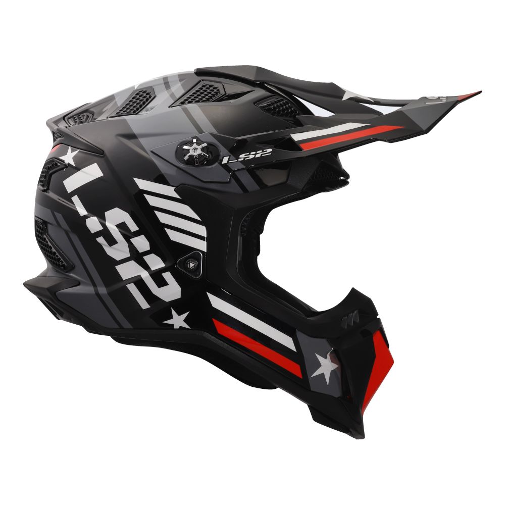 LS2 Subverter EVO Trooper Full Face MX Offroad Helmet Gloss Black/White - Image 8