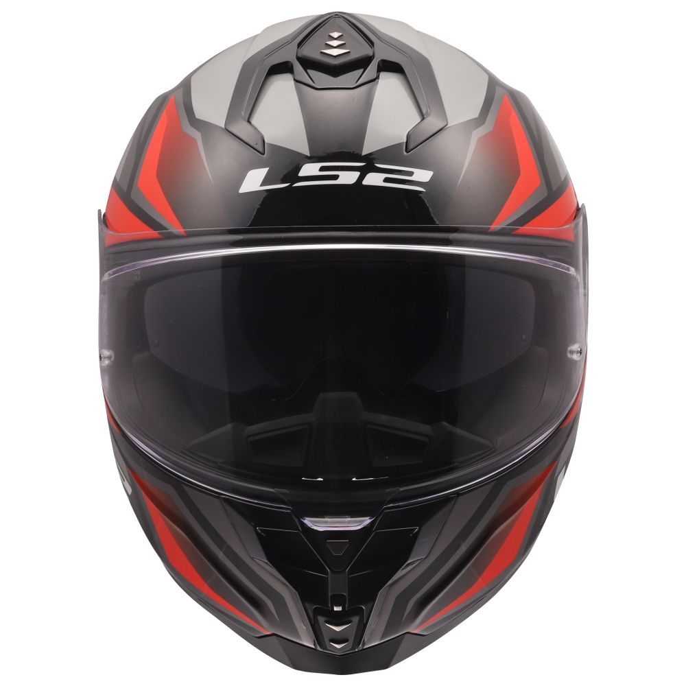 LS2 Challenger II Viper Gloss Gray/Red Full Face Street Motorcycle Helmet - Image 6
