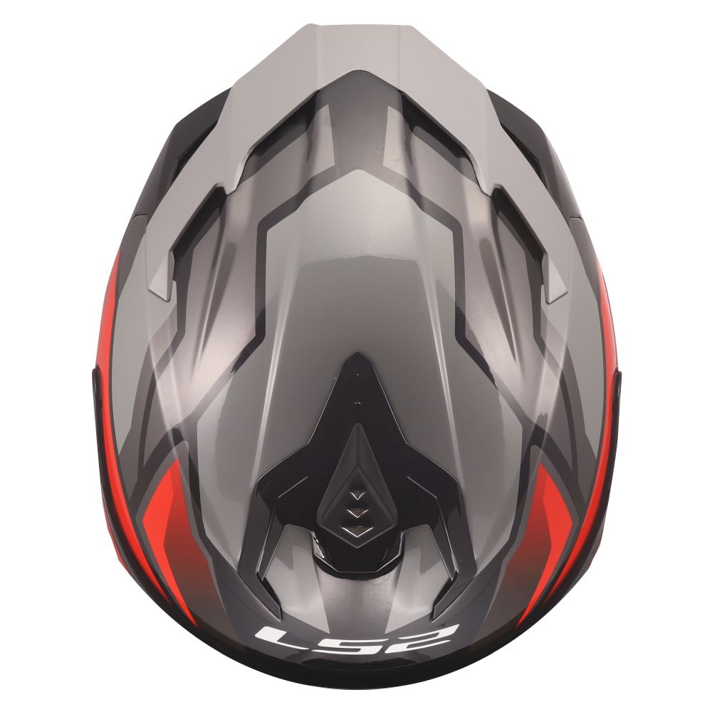 LS2 Challenger II Viper Gloss Gray/Red Full Face Street Motorcycle Helmet - Image 7