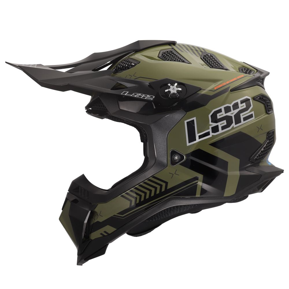 LS2 Subverter EVO Battalion Full Face MX Offroad Helmet Gloss Green/Black - Image 4