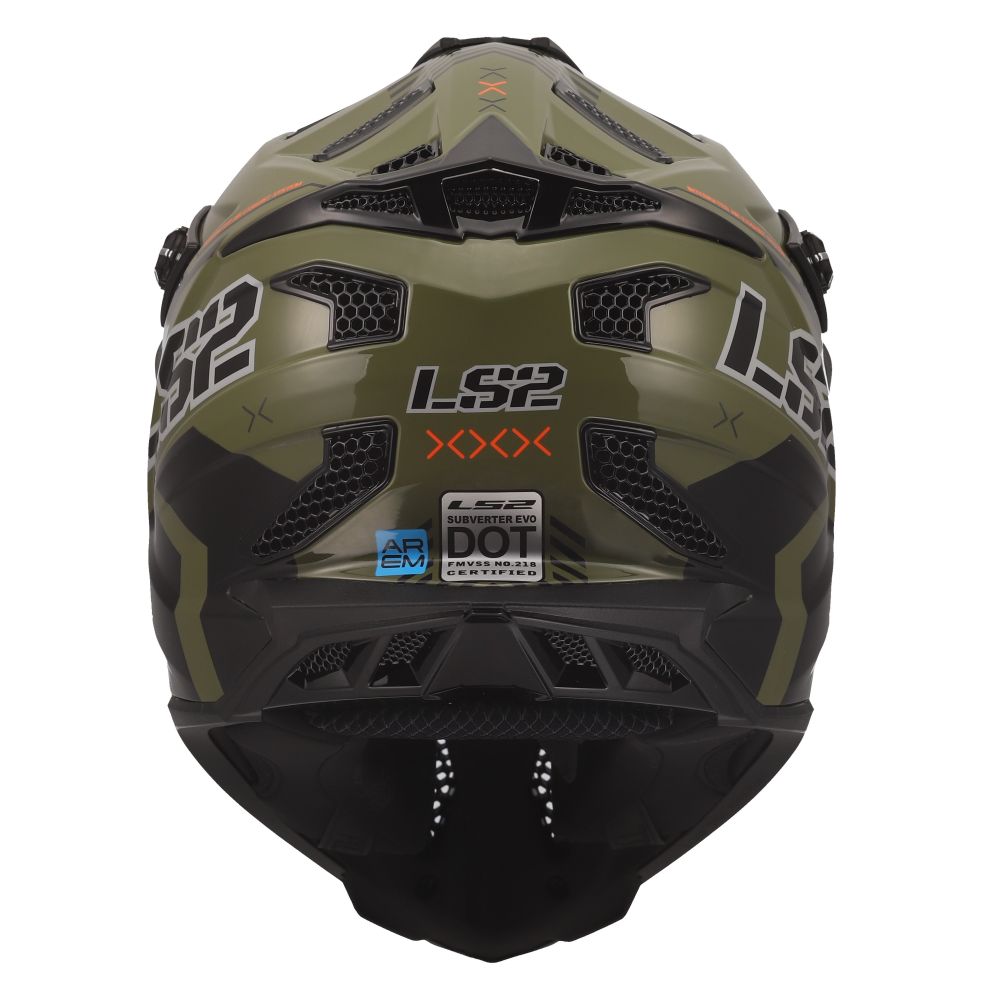 LS2 Subverter EVO Battalion Full Face MX Offroad Helmet Gloss Green/Black - Image 6
